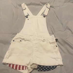 Xhilaration white overalls size XS (juniors)